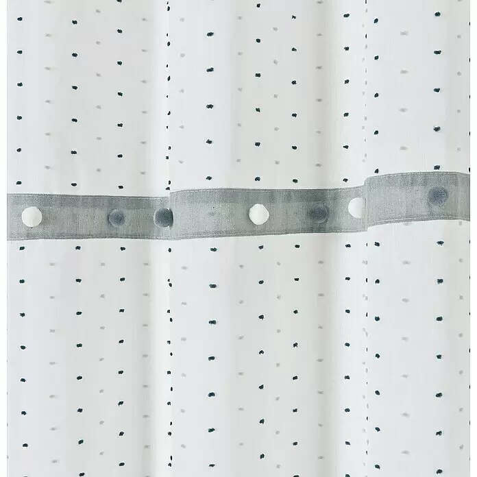 Elbersdrucke Ösenschal Bobbel - Weiß/Grau/Anthrazit, B x H: 140 x 255 cm, 100% Polyester - Detailaufnahme