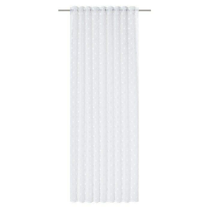 Polyester) Schlaufenschal 100% Elbersdrucke Fluffy BAUHAUS (Weiß, | Dots