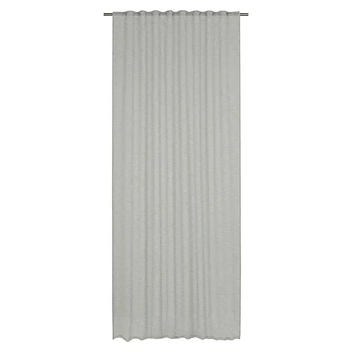 Elbersdrucke Schlaufenschal Liem - Grau, B x H: 140 x 255 cm, 100 % Polyester - Ein schlichter, eleganter grauer Gardinenschal, perfekt um jedem Raum ein sanftes, diffuses Licht und eine dezente Note zu verleihen.