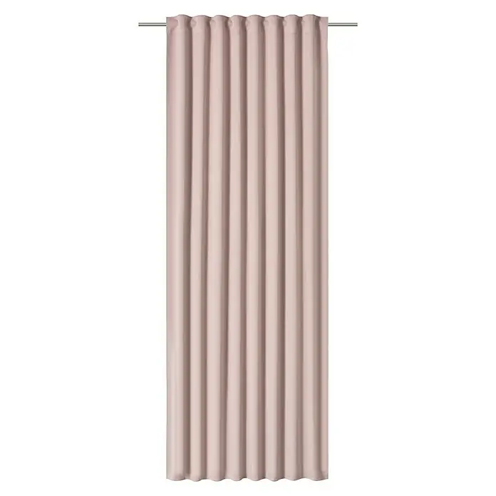 Elbersdrucke Verdunkelungsvorhang Midnight - 140 x 255 cm, 100 % Polyester, Rosa - Elegante, rosafarbene Gardine mit sanften Falten, die für einen Hauch von Romantik und Privatsphäre in jedem Raum sorgt. Ein stilvolles Fensteraccessoire.