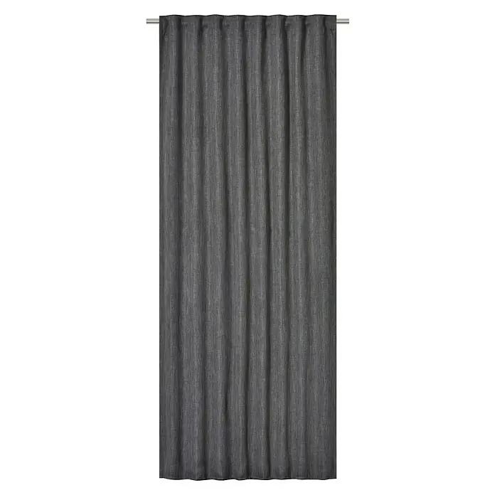 Elbersdrucke Verdunkelungsvorhang Monza - Dunkelgrau, 100% Polyester - Elegante graue Gardine mit feiner Textur, die jedem Raum eine stilvolle Note verleiht. Perfekt für Wohnzimmer oder Schlafzimmer, um Licht zu filtern.