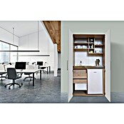 Respekta Cocina en armario Peter (Ancho: 104 cm, Gris, Placa vitrocerámica y frigorífico) | BAUHAUS