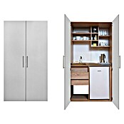 Respekta Cocina en armario Peter (Ancho: 104 cm, Gris, Placa vitrocerámica y frigorífico) | BAUHAUS