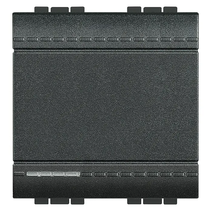 Bticino Living Light Pulsador Basculante 2M - Antracita, Instalar, Plástico, 16 A - Primer plano de un interruptor negro Busch-Jaeger Balance SI, destacando su diseño minimalista y su mano de obra de alta calidad.