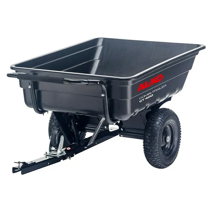 AL-KO Anhänger für Rasenmäher CT 400 - Al-Ko Rasentraktoren und Aufsitzrasenmäher - AL-KO Combi-Trailer CT 400, ein vielseitiger Anhänger für Gartenarbeiten. Robuste Konstruktion und hohe Ladekapazität.