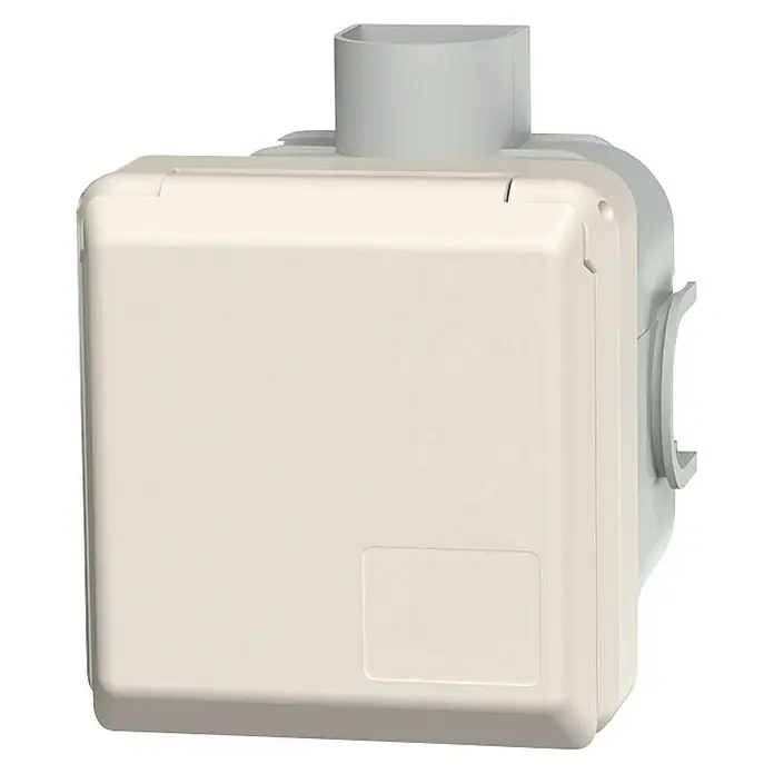 Mennekes CEE-Steckdose Unterputz perlweiß 4125 - 400 V, 5 Stk., Uhrzeitstellung: 6 h - Das Produkt ist ein grauer rechteckiger Kasten mit einem zylindrischen Aufsatz. Perfekt für diverse Anwendungen.