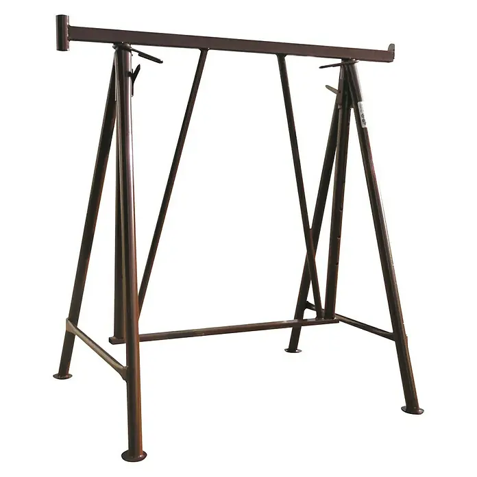 Schake Klappbock Compact S 1200 - Breite: 120 cm, Braun - Bockständer aus Metall in Braun, ideal für Werkstattarbeiten, mit verstellbarer Höhe für flexible Einsatzmöglichkeiten.