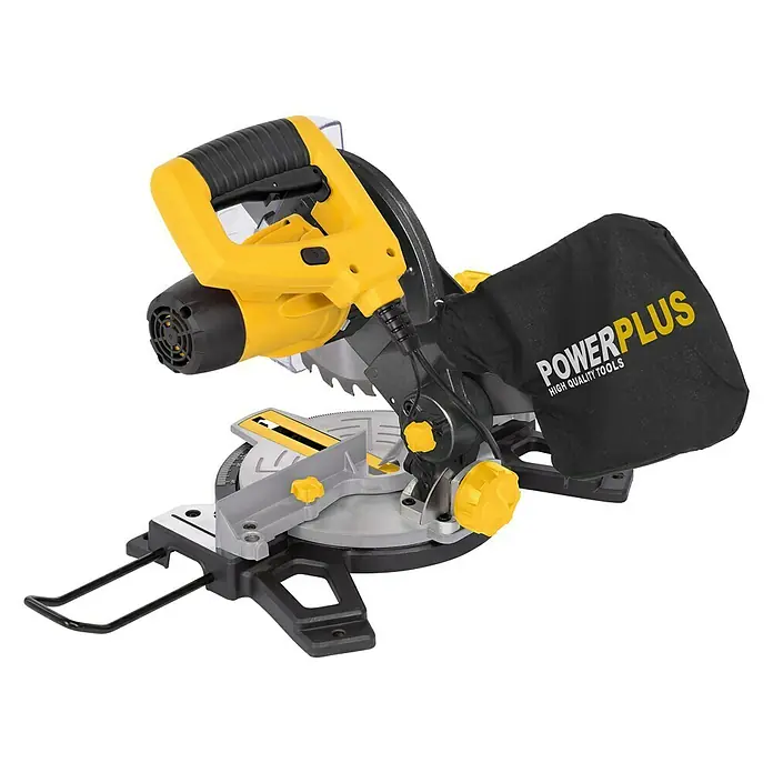 PowerPlus Sierra ingletadora POWX075700 - 1.500 W, Diámetro hoja de sierra: 210 mm, 5.000 r.p.m. - La sierra ingletadora Powerplus ofrece cortes precisos para proyectos de carpintería. Potente y fiable para diversas tareas.