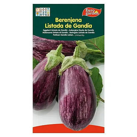 Euro Garden  Semillas de vegetales Berenjena listada de Gandía