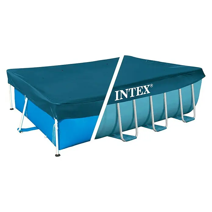 Intex Cubierta de piscina Prisma - L x An: 400 x 200 cm - Cubierta rectangular para piscina Intex en azul, ideal para proteger la piscina de residuos y retener el calor.