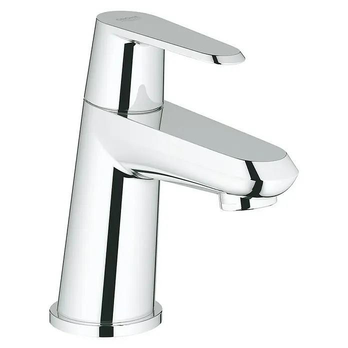 Grohe Eurodisc Cosmopolitan Kaltwasser-Standventil XS-Size - Chrom, Glänzend, Ohne Zugstange - Glänzender Chrom-Waschtischmischer von GROHE. Die Armatur besticht durch ihr modernes Design und hohe Funktionalität im Badezimmer.