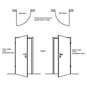 Doornite Sobna vrata  (950 x 2.000 mm, Smjer otvaranja: Lijevo, Bijele boje, Saće, Lakirano) | BAUHAUS