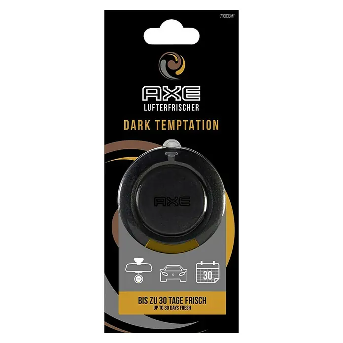 Axe Ambientador de coche 3D - Dark Temptation, Pinzas, 30 días - Ambientador de coche Axe Dark Temptation que ofrece hasta 30 días de frescor. ¡La fragancia ideal para tu coche!