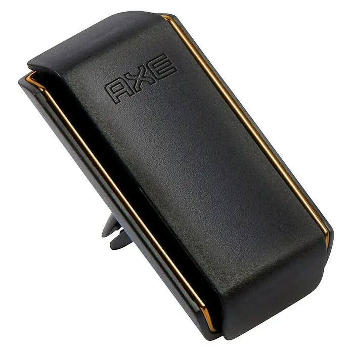 Axe Autoduft - Dark Temptation, Stecken, 30 Tage - Schwarzer Lufterfrischer von Axe mit goldener Umrandung und sichtbarem Logo für eine angenehme Atmosphäre im Auto.