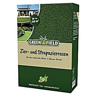 Greenfield Rasensamen Zier- und Strapazierrasen (2 kg, 100 m²)