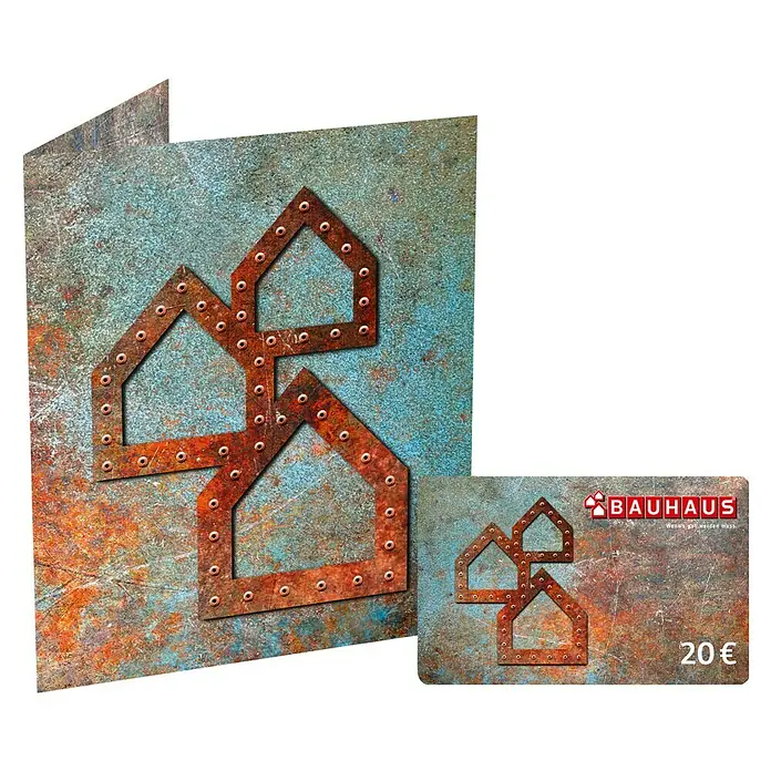 Gutscheinkarte - Per Postversand, 20 Euro, Konglomerat - Bauhaus Gutscheinkarte mit einem Wert von 20€, ideal als Geschenk für Heimwerker.