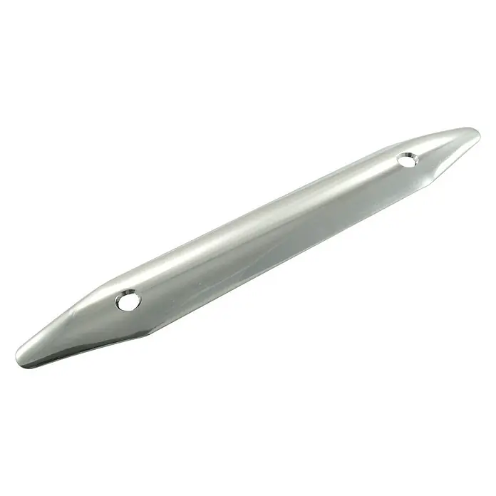 Marinetech Tope hueco - 200 mm, Acero inoxidable, A2 - Protector térmico de escape de moto plateado con orificios de montaje, protege contra quemaduras y mejora la apariencia.