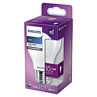 Philips Lámpara LED Classic CW Mate (E27, No regulable, Blanco frío, 1.521 lm, 100 W)