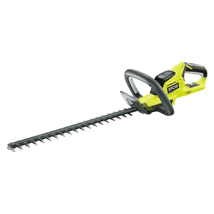 Ryobi ONE+ Akku-Heckenschere OHT1845 - 18 V, Li-Ionen, Ohne Akku, Schnittlänge: 45 cm - Abbildung einer Ryobi Akku-Heckenschere, die sich ideal zum Schneiden von Hecken und Sträuchern eignet.