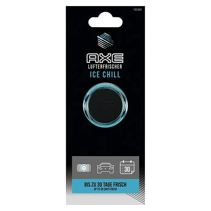 Axe Autoduft Mini Vent - Ice Chill, Einhängen, 30 Tage - Axe Lufterfrischer "Ice Chill" für eine erfrischende Note im Auto, hält bis zu 30 Tage frisch und sorgt für einen angenehmen Duft.