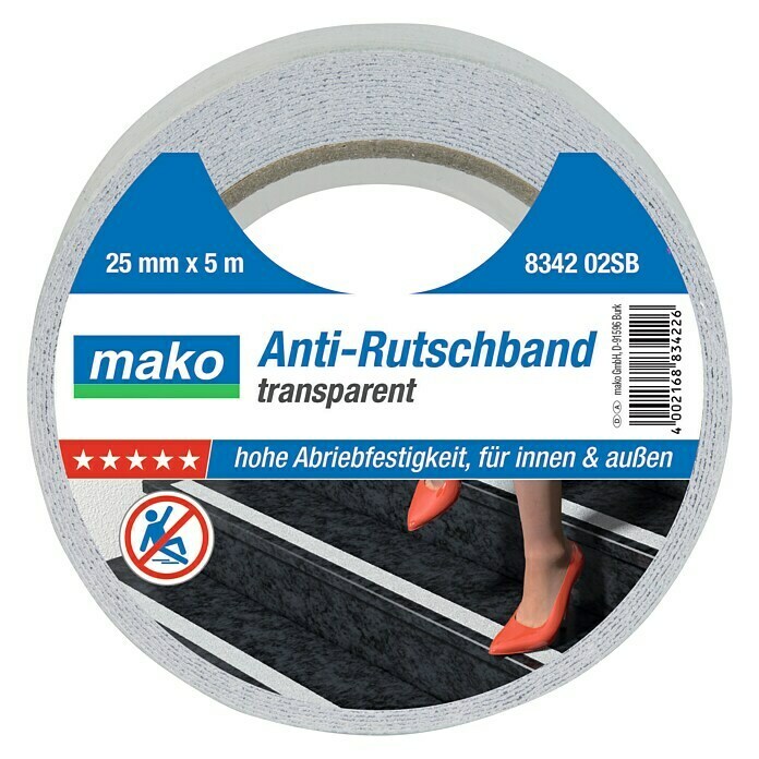 Mako Antirutschband (Transparent, 5 m x 25 mm)