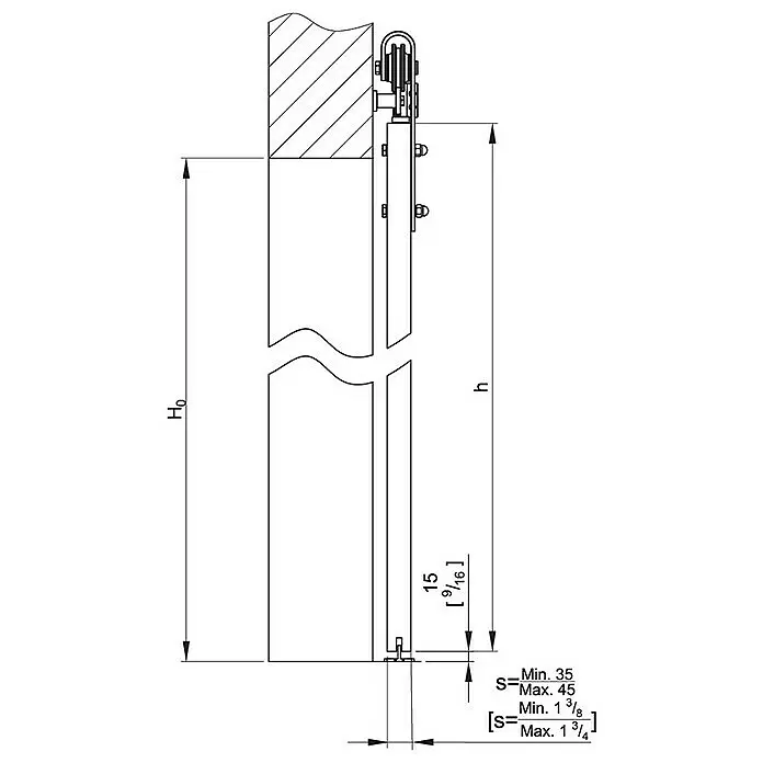 Valcomp by Mantion Schiebetürbeschlag Rocline200 cm, Traglast: 100 kg