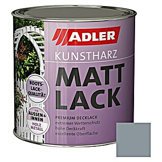 Adler Kunstharzlack Mattlack (Silbergrau, 750 ml, Seidenmatt)