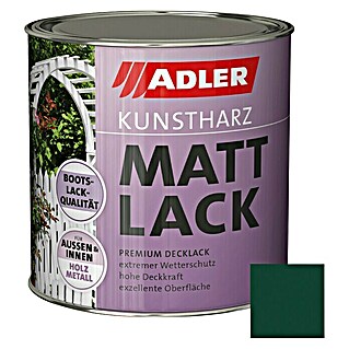 Adler Kunstharzlack Mattlack (Moosgrün, 750 ml, Seidenmatt)