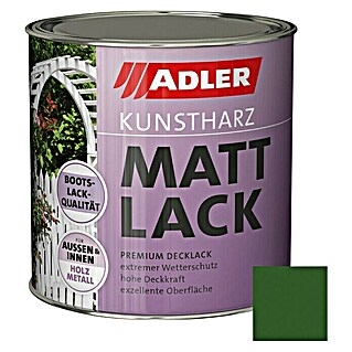 Adler Kunstharzlack Mattlack (Laubgrün, 375 ml, Seidenmatt)