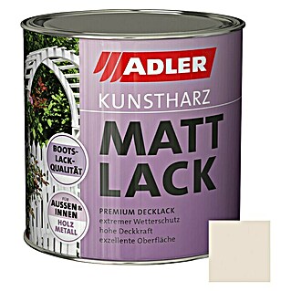 Adler Kunstharzlack Mattlack (Cremeweiß, 375 ml, Seidenmatt)