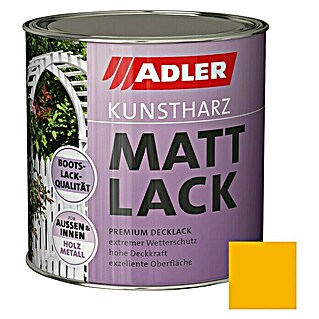 Adler Kunstharzlack Mattlack (Rapsgelb, 375 ml, Seidenmatt)