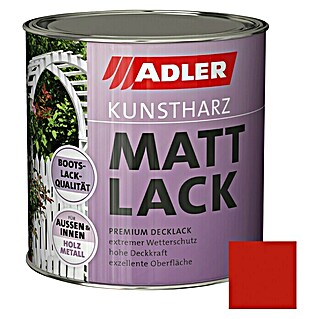Adler Kunstharzlack Mattlack (Verkehrsrot, 375 ml, Seidenmatt)