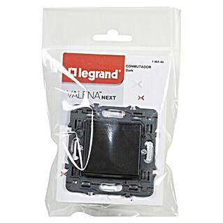 Legrand Valena Next Conmutador (Negro, Montaje en la pared, Plástico, 10 A)