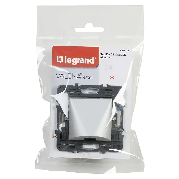 Legrand Valena Next Pasacables - Aluminio, Diámetro: 12 mm - Caja de salida de cables de aluminio Legrand Valena Next empaquetada, ideal para instalaciones eléctricas y bricolaje.