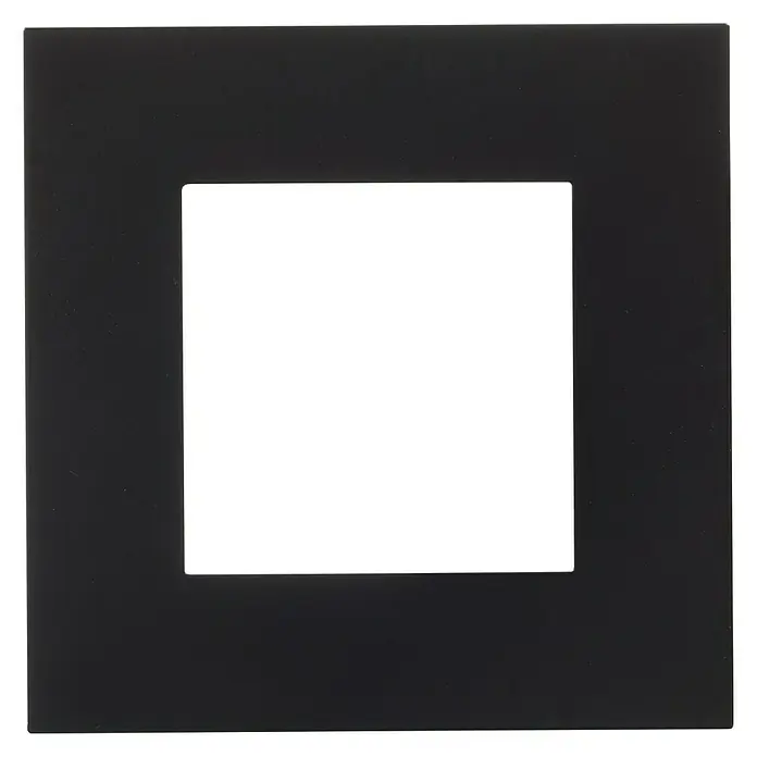 Legrand Valena Next Marco - Negro/Cromo, Modelo de mecanismos: x 1, Plástico, Instalar - Marco de fotos cuadrado negro con diseño minimalista, ideal para interiores modernos. Perfecto para mostrar tus fotos favoritas de forma elegante.