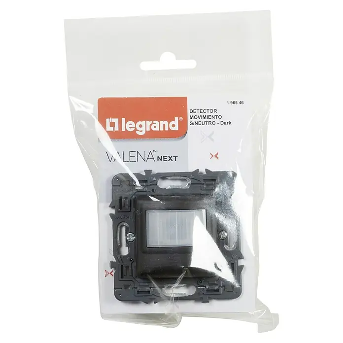 Legrand Valena Next Detector de movimiento por infrarrojos Eco - Negro - Detector de movimiento Legrand Valena Next S/NEUTRO en acabado oscuro, perfecto para la detección discreta de movimiento en interiores.