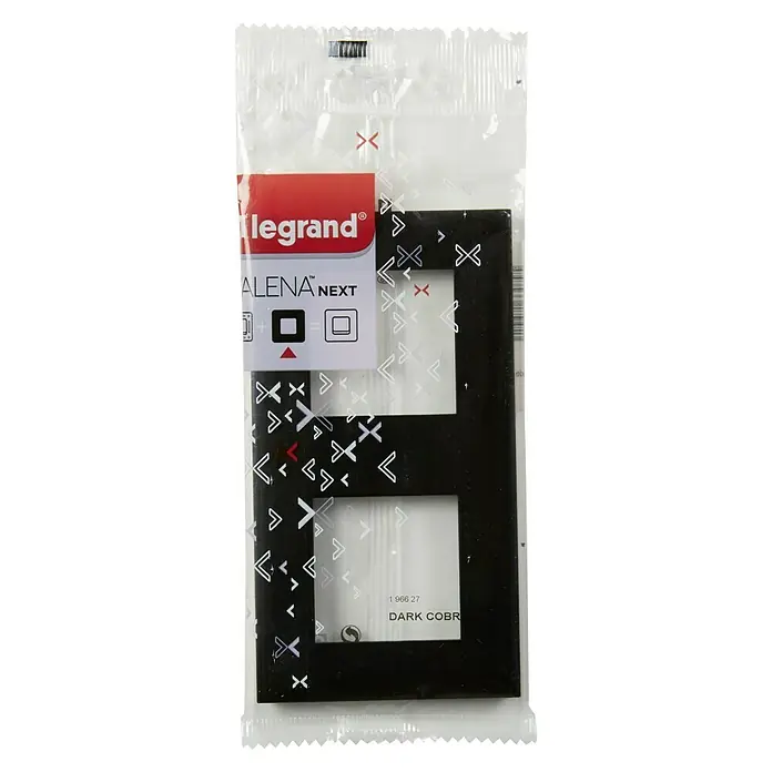 Legrand Valena Next Marco - Negro/Cobre, Modelo de mecanismos: x 2, Plástico, Colocar - Tapa Legrand Valena Next en cobre oscuro en embalaje transparente. Ideal para cubrir interruptores y enchufes con estilo.