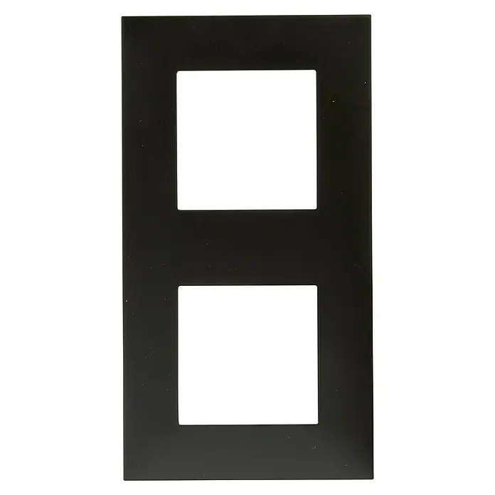 Legrand Valena Next Marco - Negro/Cobre, Modelo de mecanismos: x 2, Plástico, Colocar - Placa de pared doble negra para interruptores basculantes, ideal para interiores modernos, ofrece fácil instalación.