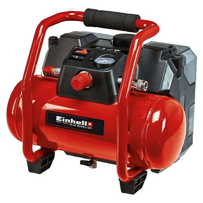 Einhell Power X-Change Akku-Kompressor TE-AC 36/6/8 Li OF Set-Solo18 V, Ohne Akku, 3.200 U/min Diagonal View