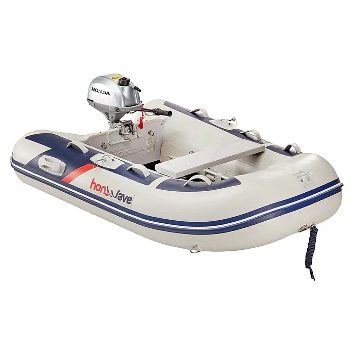 Honda Marine Schlauchboot T20-SE3 - L x B: 202 x 144 cm, Geeignet für: 2 Personen, Nutzlast: 250 kg - Ein Honwave Schlauchboot mit Honda Motor, ideal für Freizeit und Wassersport. Robust und zuverlässig für entspannte Stunden auf dem Wasser.