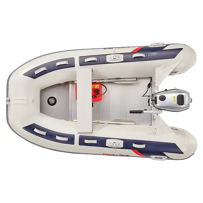 Honda Marine Schlauchboot T25-AE3 - L x B: 250 x 156 cm, Geeignet für: 3 Personen, Nutzlast: 440 kg - Ein aufblasbares Boot mit Motor, ideal für Wassersport und Freizeitaktivitäten auf dem See.