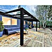 Palram – Canopia Terrassenüberdachung Stockholm (B x T: 740 x 340 cm, Anthrazitgrau, Polycarbonat, Transparent) | BAUHAUS