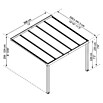 Palram – Canopia Terrassenüberdachung Stockholm (B x T: 368 x 340 cm, Anthrazitgrau, Polycarbonat, Transparent) | BAUHAUS
