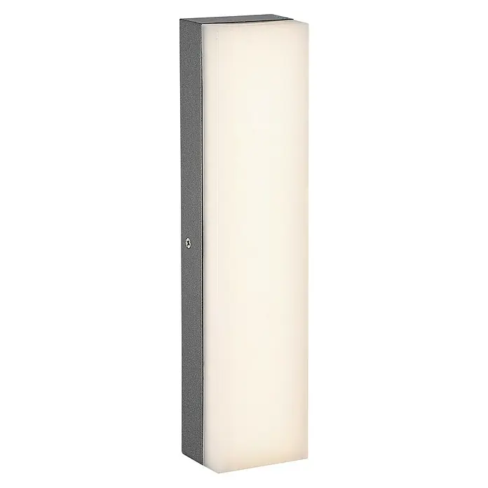 Starlux Laholm LED-Außenwandleuchte - 8 W, 7 x 5,3 x 30 cm, Dunkelgrau, IP54 - Moderne Wandleuchte mit grauem Gehäuse und rechteckiger, leuchtender Fläche. Ideal für stilvolle Innenräume.
