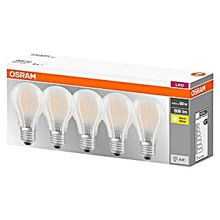 Osram Star LED-Lampe Glühlampenform E27 matt (5 Stk., 7 W, E27, Warmweiß, Matt)