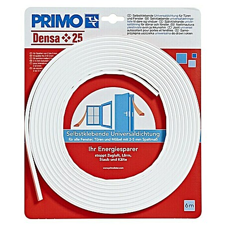 Primo Universaldichtung Densa 25 (Weiß, 6 m, Passend für: Spaltenbreite 2 – 5 mm)