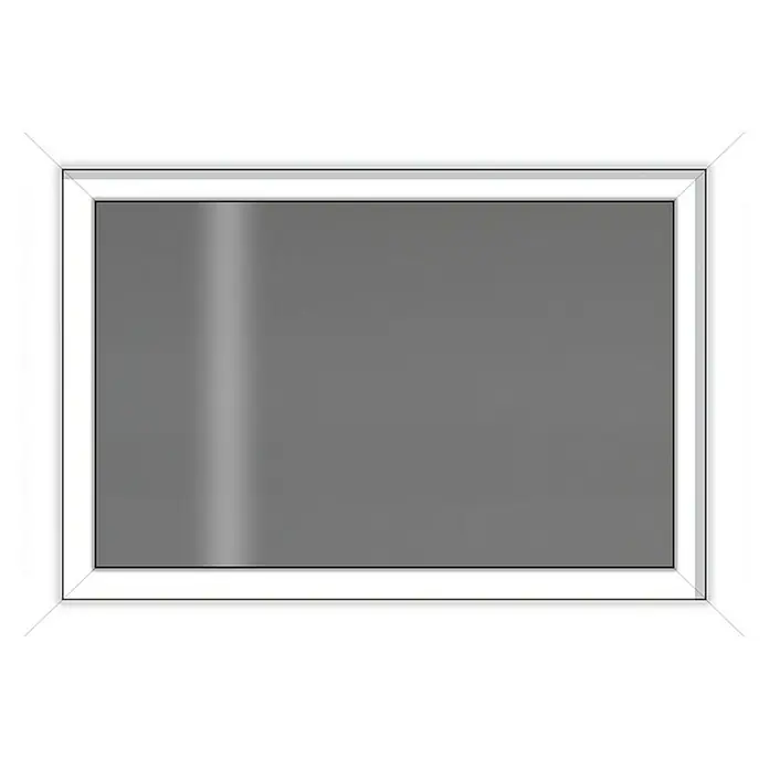 Solid Elements Ventana abatible - 60 x 50 cm, Blanco - Marco de ventana blanco con vidrio gris. Un marco de ventana moderno para interiores elegantes, caracterizado por su sencillez.