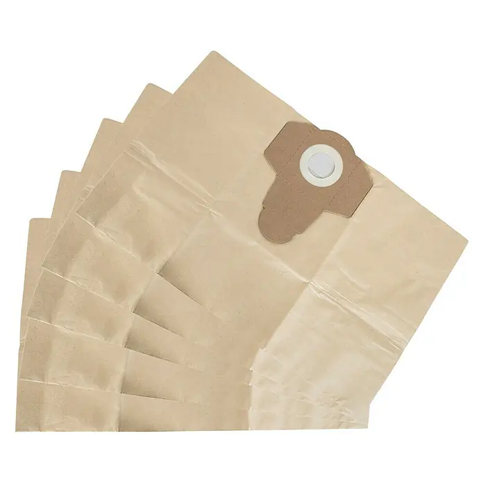 Scheppach Papierfiltertüten - 5 Stk., Passend für: Scheppach Nass-Trockensauger ASP 50-ES - Mehrere Staubsaugerbeutel aus Papier. Diese Beutel dienen zum Auffangen von Staub und Schmutz beim Staubsaugen und sind leicht auszutauschen.