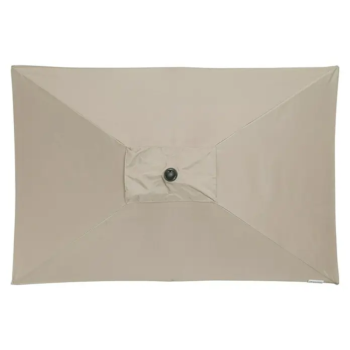 Doppler Active Marktschirm Auto Tilt - Natur, Bespannungsmaß (L x B): 210 x 140 cm - Nahaufnahme des rechteckigen Sonnenschirms, der mit seinem robusten Design und der neutralen Farbe optimalen Schutz bietet.