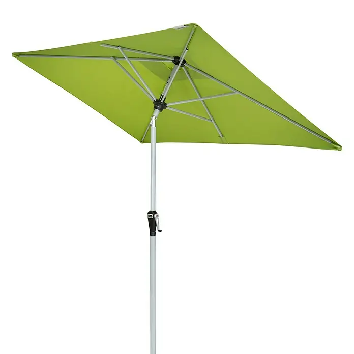 Doppler Active Marktschirm Auto Tilt - Fresh Green, Bespannungsmaß (L x B): 210 x 140 cm - Schirm: Der Sonnenschirm in Limettengrün spendet Schatten und ist ein toller Blickfang für Garten und Terrasse.